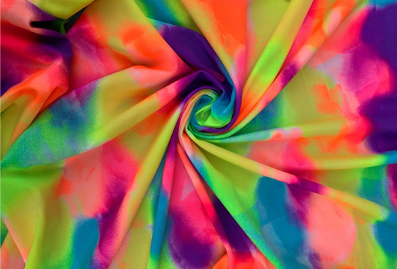 Custom neon dyeing on fabric