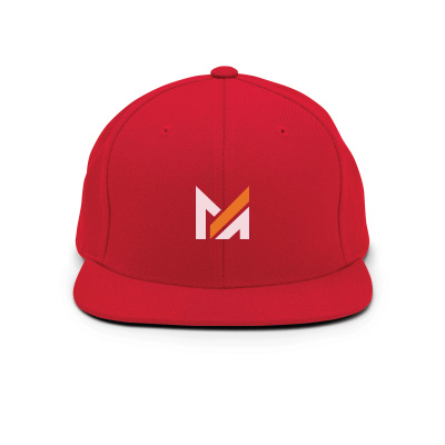 Custom Snapback hat with Mega Apparel logo