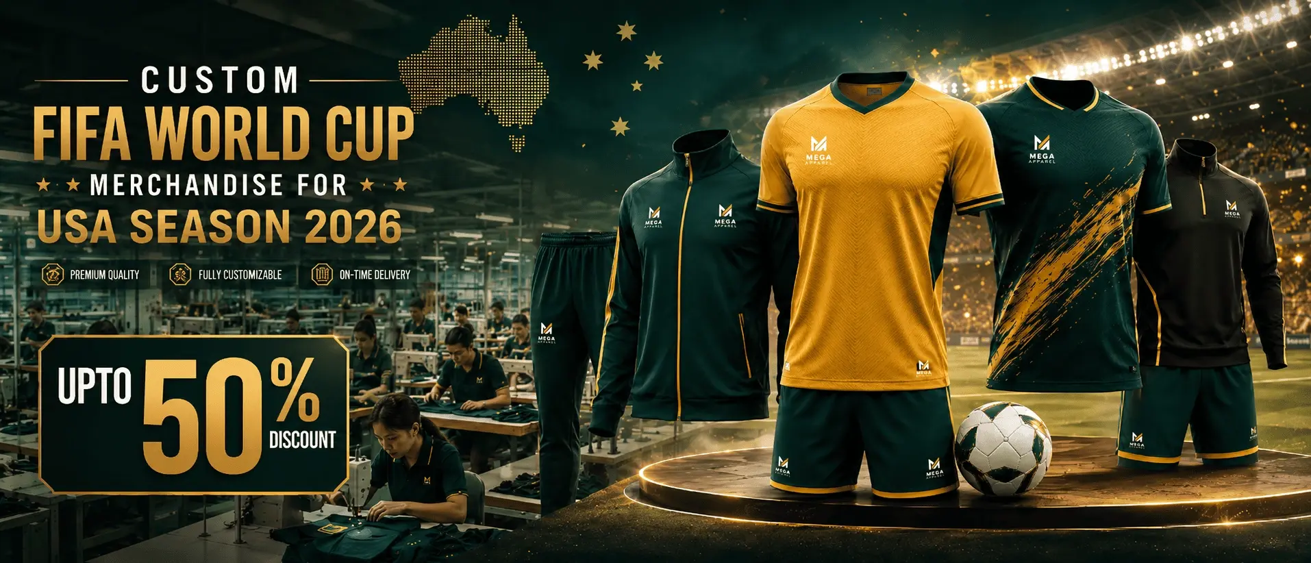 Custom fifa World Cup merchandise 2026 USA