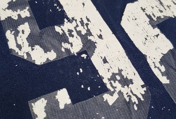 Crack Screen Printing on a t-shirt