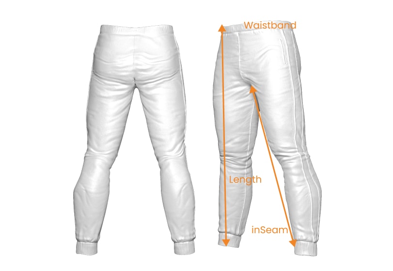  Joggers Measurement Size chart